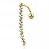 Piercing nombril inversé 16 - Grande ligne jaune