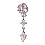 Piercing nombril inversé 34 - Deluxe rose