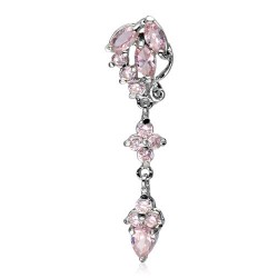 Piercing nombril inversé 34 - Deluxe rose