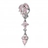 Piercing nombril inversé 34 - Deluxe rose