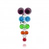 Piercing nombril inversé 35 - Rivière de zircones multicolores