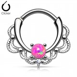 Piercing septum, oreille 53 - Opalite rose deluxe