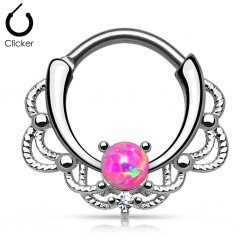 Piercing septum, oreille 53 - Opalite rose deluxe