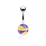 Piercing nombril logo 16 - Ballon lilas et jaune