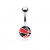 Piercing nombril logo ballon de basket rouge et noir (16)