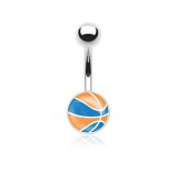 Piercing nombril logo 16 - Ballon bleu et jaune