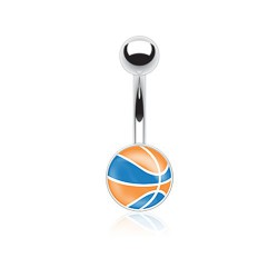 Piercing nombril logo 16 - Ballon bleu et jaune