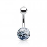 Piercing nombril logo 17 - Camouflage pixel bleu