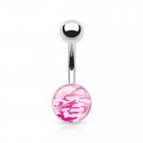 Piercing nombril logo 18 - Camouflage rose