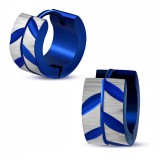 Anneaux oreilles acier 07 - Bleu lazer cute