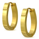 Anneaux oreilles acier 15 - Gold-ip ovale