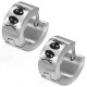 Anneaux oreilles acier 18 - Deux cranes