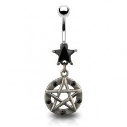 Piercing nombril étoile 22 - Gothique