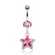 Piercing nombril étoile 07 - Double rose