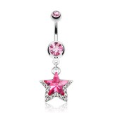 Piercing nombril étoile 07 - Double rose