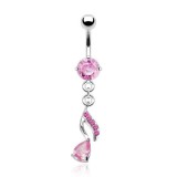 Piercing nombril musique 05 - Note rose