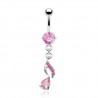 Piercing nombril musique 05 - Note rose