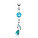Piercing nombril musique 05 - Note bleu-clair