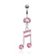 Piercing nombril musique 11 - Note rose