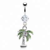 Piercing nombril vacance 06 - Palmier transparent