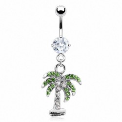 Piercing nombril vacance 06 - Palmier transparent