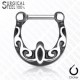 Piercing septum, oreille 58 - Lianes grise et noire