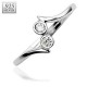 Bague de pied argent 04 - Deux cristaux transparents