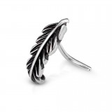 Piercing nez courbé 0.8mm 49 - Plume grise
