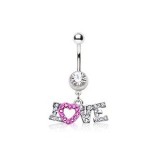Piercing nombril coeur 17 - Love rose