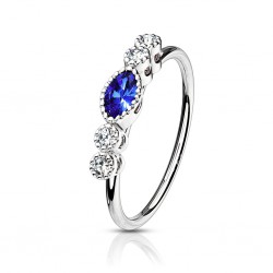 Anneau 0.8mm 36 - Gris gem bleu