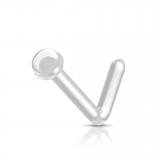 Piercing nez courbe 0,8mm ou 1mm 43 - Retainer discret transparent