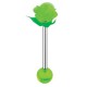Piercing langue coquine fleur verte en silicone (14)
