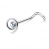 Piercing nez screw 0.5mm 07 - Spirale strass
