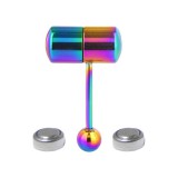 Piercing langue vibrant 01 - PVD rainbow