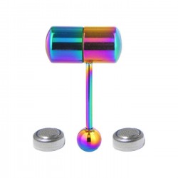 Piercing langue vibrant 01 - PVD rainbow