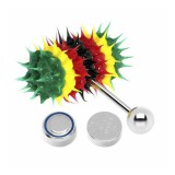 Piercing langue vibrant 07 - Silicone rasta