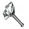 Piercing nez droit 0,8mm 89 - Noir zircone marquise