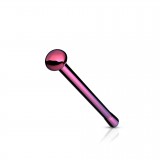 Piercing nez droit 0,8 ou 1mm 46 - Demi boule lilas