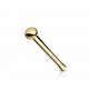 Piercing nez droit 0,8 ou 1mm 46 - Demi boule jaune