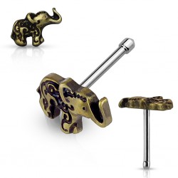 Piercing nez droit 0,8mm 69 - Bronze éléphant