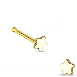 Piercing nez droit 0,8mm 56 - Jaune étoile
