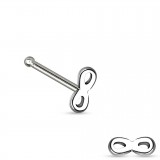 Piercing nez droit 0,8mm 50 - Gris infini