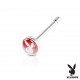 Piercing nez droit 0.8mm 11 - Logo playboy rouge