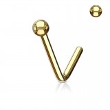 Piercing nez courbé 0.8mm ou 1mm 85 - Noir boule