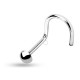 Piercing nez courbé 0.8 ou 1mm 07 - Gris demi-boule
