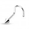 Piercing nez courbé 0.8 ou 1mm 07 - Gris pointe