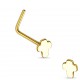 Piercing nez courbé 0.8mm 45 - Gold-ip jaune croix