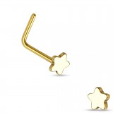 Piercing nez courbé 0.8mm 44 - Jaune étoile