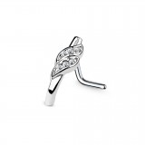 Piercing nez courbé 0.8mm 52 - Gris deux virgules