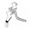 Piercing nez courbé 0.8 mm 53 - Gris zig zag strass